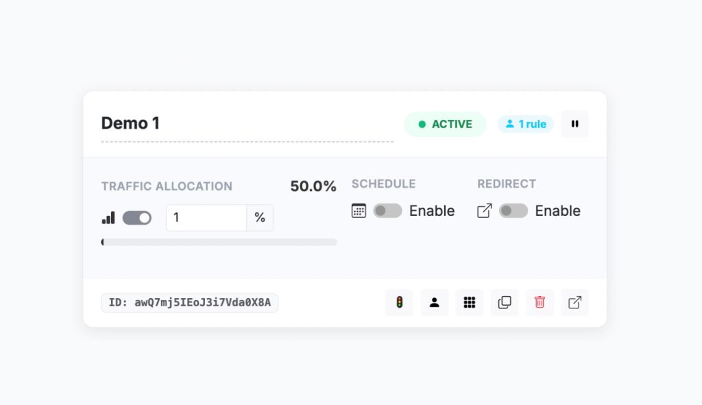 Experiment view within CROLabs Lab