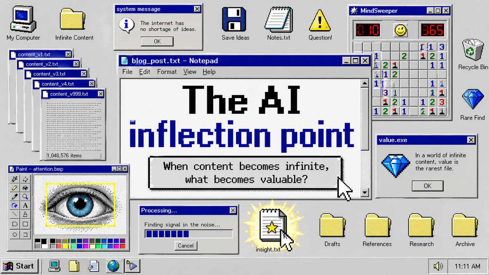 The AI inflection point: When content becomes infinite, what becomes valuable?