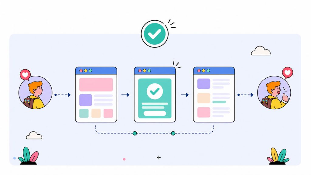 Visual explaining that some website bounces happen because visitors quickly find the information they need and leave satisfied.